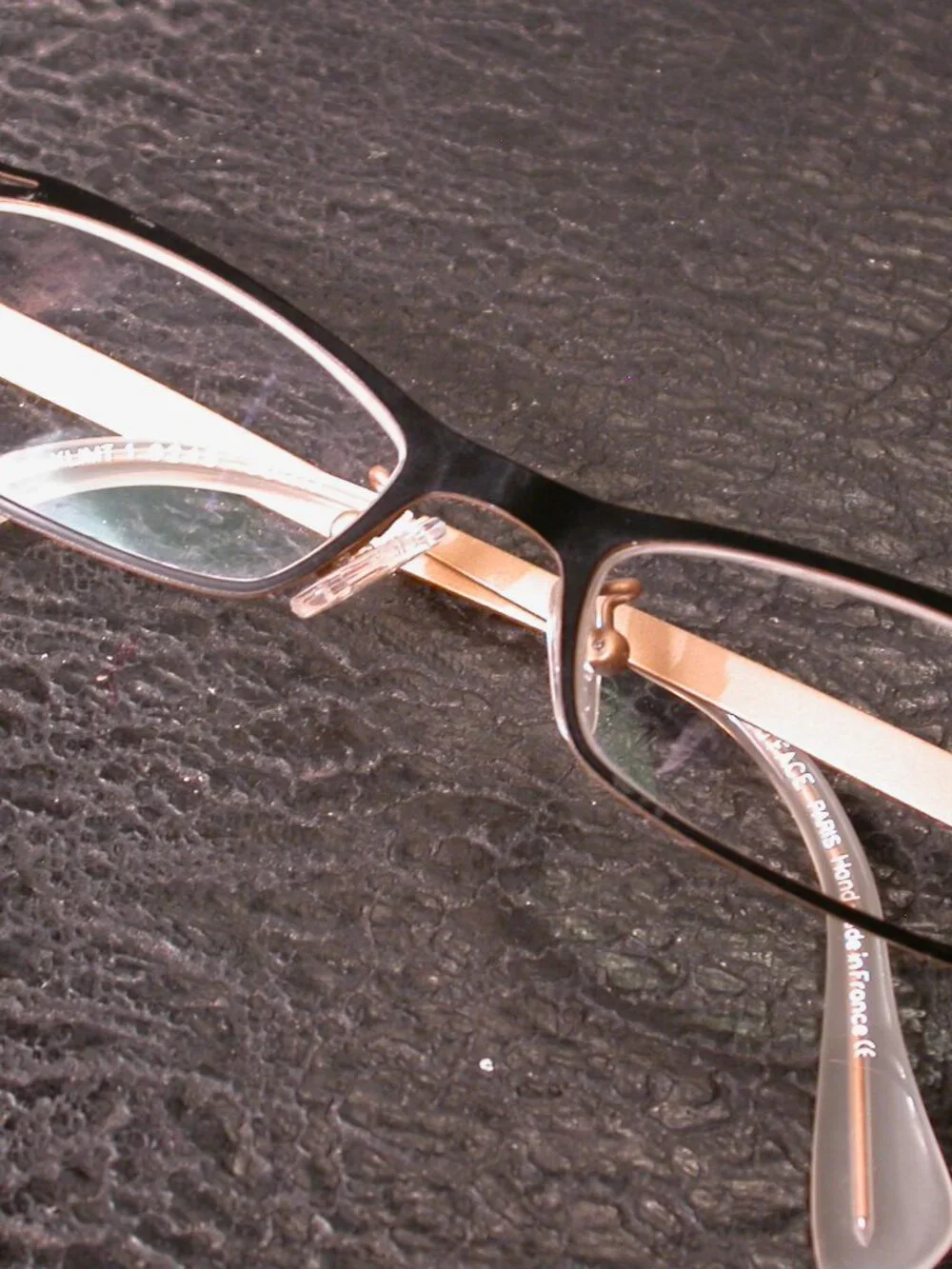 Face A Face Gold and Black Klimt Stylish Eyeglasses Frames Hand Made in France